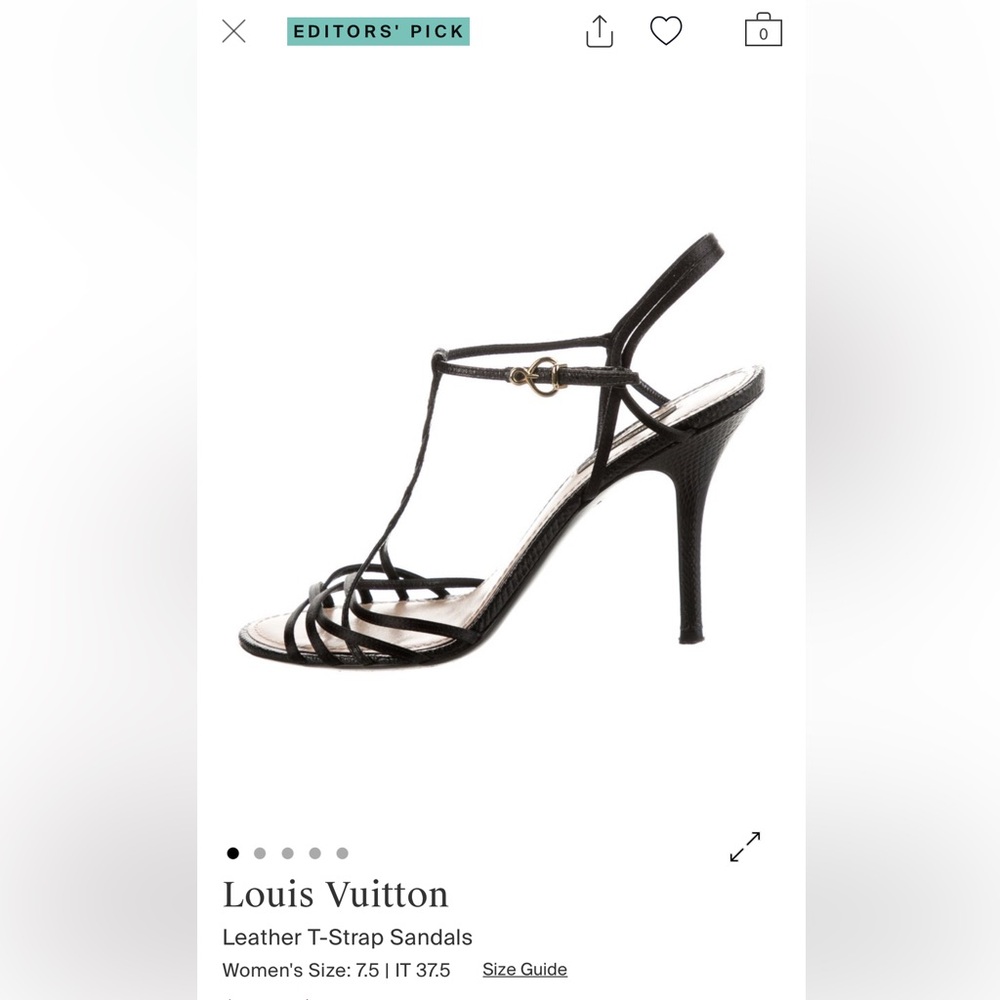 Louis Vuitton Black Leather Heels